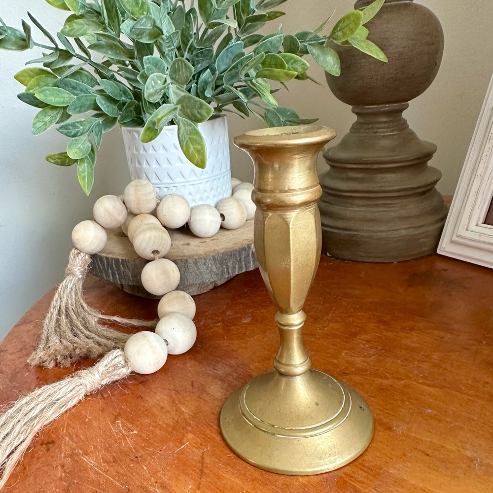 Antique Brass Candlestick Holder